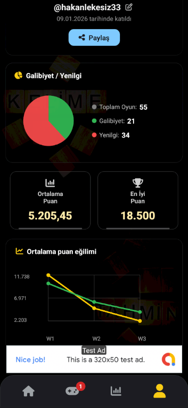 Kelime Tahmin Ekran Görüntüsü 1